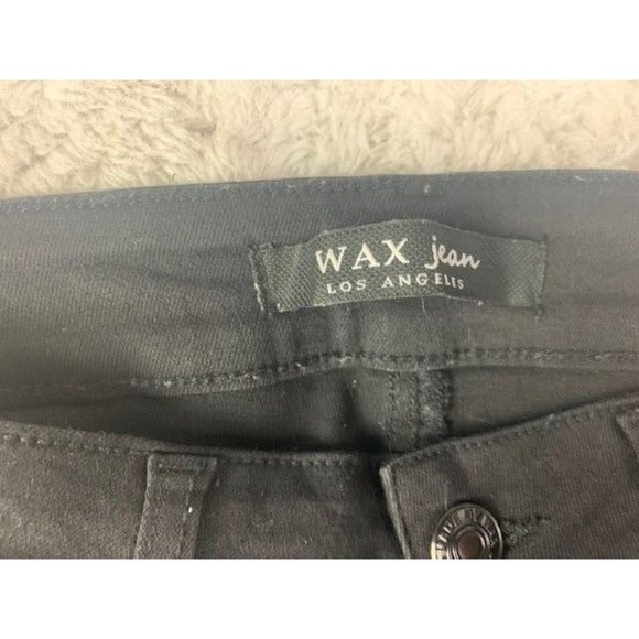Wax Jeans Size 3 Black Stretch Mid Rise Skinny Distressed - Picture 2 of 4